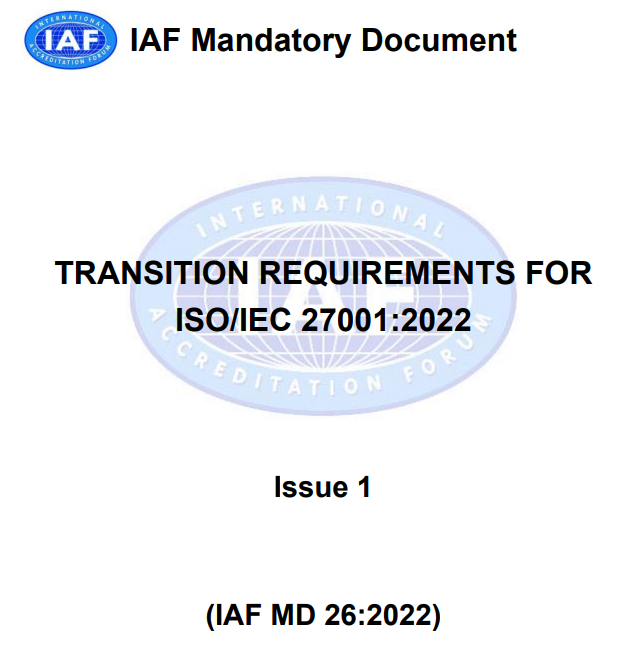 ISO/IEC 27001:2022修訂動態(tài)