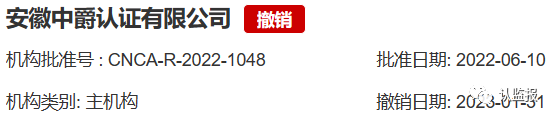 54家iso認證機構被撤銷《認證機構批準書》